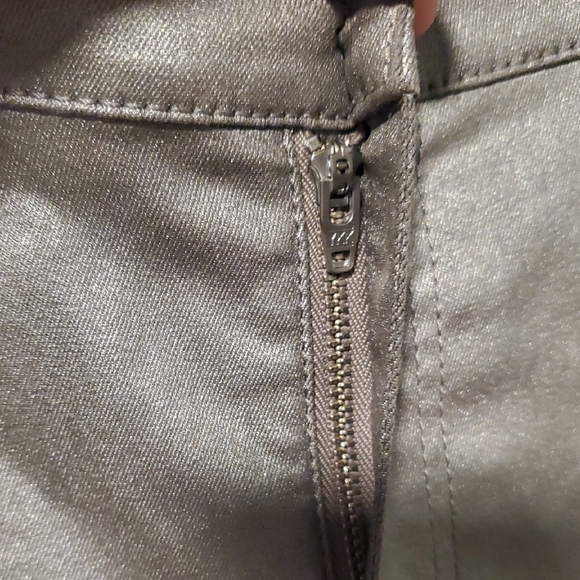 Lafayette 148 New York Shimmering Gray Straight Leg Pants - Picture 3 of 8